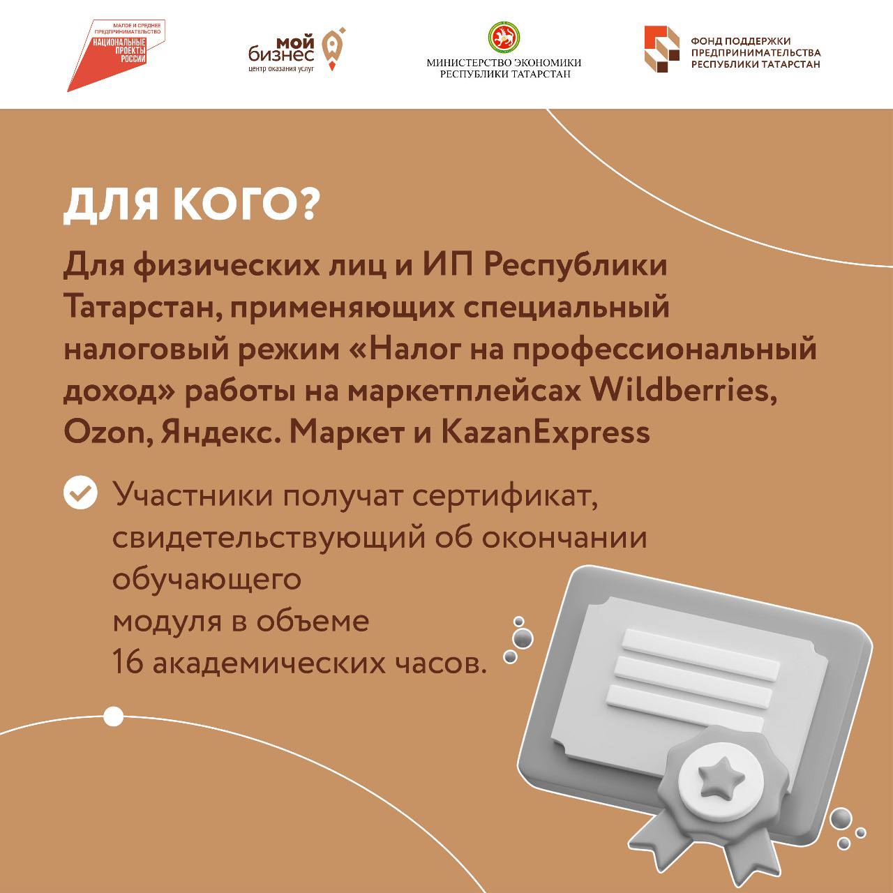 Самозанятым Татарстана помогут запустить бизнес на маркетплейсах |  30.10.2023 | Лениногорск - БезФормата